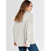 image:imageANRABESS Women Quarter Zip Oversized Casual Loose Rib Knit Cozy Pullover Sweaters Top 2026 Fall Fashion Outfits ClothesGray