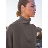 image:imageANRABESS Women Quarter Zip Oversized Casual Loose Rib Knit Cozy Pullover Sweaters Top 2026 Fall Fashion Outfits ClothesGray Coffee