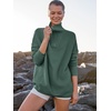 image:imageANRABESS Women Quarter Zip Oversized Casual Loose Rib Knit Cozy Pullover Sweaters Top 2026 Fall Fashion Outfits ClothesGreen