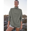 image:imageANRABESS Women Quarter Zip Oversized Casual Loose Rib Knit Cozy Pullover Sweaters Top 2026 Fall Fashion Outfits ClothesGrey Grass Green