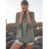 image:imageANRABESS Women Quarter Zip Oversized Casual Loose Rib Knit Cozy Pullover Sweaters Top 2026 Fall Fashion Outfits ClothesGrey Grass Green