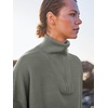 image:imageANRABESS Women Quarter Zip Oversized Casual Loose Rib Knit Cozy Pullover Sweaters Top 2026 Fall Fashion Outfits ClothesGrey Grass Green