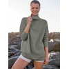 image:imageANRABESS Women Quarter Zip Oversized Casual Loose Rib Knit Cozy Pullover Sweaters Top 2026 Fall Fashion Outfits ClothesGrey Grass Green