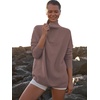 image:imageANRABESS Women Quarter Zip Oversized Casual Loose Rib Knit Cozy Pullover Sweaters Top 2026 Fall Fashion Outfits ClothesNutmeg