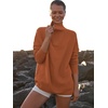 image:imageANRABESS Women Quarter Zip Oversized Casual Loose Rib Knit Cozy Pullover Sweaters Top 2026 Fall Fashion Outfits ClothesOrange Rust