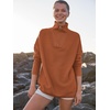 image:imageANRABESS Women Quarter Zip Oversized Casual Loose Rib Knit Cozy Pullover Sweaters Top 2026 Fall Fashion Outfits ClothesOrange Rust