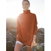 image:imageANRABESS Women Quarter Zip Oversized Casual Loose Rib Knit Cozy Pullover Sweaters Top 2026 Fall Fashion Outfits ClothesOrange Rust