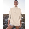 image:imageANRABESS Women Quarter Zip Oversized Casual Loose Rib Knit Cozy Pullover Sweaters Top 2026 Fall Fashion Outfits ClothesParchment