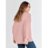 image:imageANRABESS Women Quarter Zip Oversized Casual Loose Rib Knit Cozy Pullover Sweaters Top 2026 Fall Fashion Outfits ClothesPink