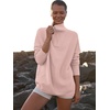 image:imageANRABESS Women Quarter Zip Oversized Casual Loose Rib Knit Cozy Pullover Sweaters Top 2026 Fall Fashion Outfits ClothesPink