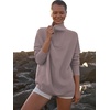 image:imageANRABESS Women Quarter Zip Oversized Casual Loose Rib Knit Cozy Pullover Sweaters Top 2026 Fall Fashion Outfits ClothesPink Apricot