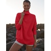 image:imageANRABESS Women Quarter Zip Oversized Casual Loose Rib Knit Cozy Pullover Sweaters Top 2026 Fall Fashion Outfits ClothesRed