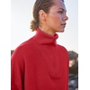 image:imageANRABESS Women Quarter Zip Oversized Casual Loose Rib Knit Cozy Pullover Sweaters Top 2026 Fall Fashion Outfits ClothesRed