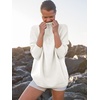 image:imageANRABESS Women Quarter Zip Oversized Casual Loose Rib Knit Cozy Pullover Sweaters Top 2026 Fall Fashion Outfits ClothesWhite