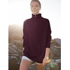 image:imageANRABESS Women Quarter Zip Oversized Casual Loose Rib Knit Cozy Pullover Sweaters Top 2026 Fall Fashion Outfits ClothesWine Red
