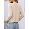 image:imageANRABESS Women Striped Cardigan Sweaters Button Down Cropped Knit Lady Jackets Coat 2026 Fall Outfits Trendy ClothesApricot
