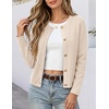 image:imageANRABESS Women Striped Cardigan Sweaters Button Down Cropped Knit Lady Jackets Coat 2026 Fall Outfits Trendy ClothesApricot