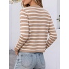 image:imageANRABESS Women Striped Cardigan Sweaters Button Down Cropped Knit Lady Jackets Coat 2026 Fall Outfits Trendy ClothesApricot White Stripe