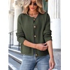 image:imageANRABESS Women Striped Cardigan Sweaters Button Down Cropped Knit Lady Jackets Coat 2026 Fall Outfits Trendy ClothesArmy Green