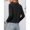 image:imageANRABESS Women Striped Cardigan Sweaters Button Down Cropped Knit Lady Jackets Coat 2026 Fall Outfits Trendy ClothesBlack