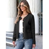 image:imageANRABESS Women Striped Cardigan Sweaters Button Down Cropped Knit Lady Jackets Coat 2026 Fall Outfits Trendy ClothesBlack