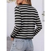 image:imageANRABESS Women Striped Cardigan Sweaters Button Down Cropped Knit Lady Jackets Coat 2026 Fall Outfits Trendy ClothesBlack White Stripe