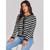image:imageANRABESS Women Striped Cardigan Sweaters Button Down Cropped Knit Lady Jackets Coat 2026 Fall Outfits Trendy ClothesBlack White Stripe
