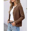 image:imageANRABESS Women Striped Cardigan Sweaters Button Down Cropped Knit Lady Jackets Coat 2026 Fall Outfits Trendy ClothesCoffee