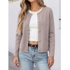 image:imageANRABESS Women Striped Cardigan Sweaters Button Down Cropped Knit Lady Jackets Coat 2026 Fall Outfits Trendy ClothesGray