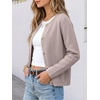 image:imageANRABESS Women Striped Cardigan Sweaters Button Down Cropped Knit Lady Jackets Coat 2026 Fall Outfits Trendy ClothesGray