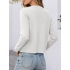 image:imageANRABESS Women Striped Cardigan Sweaters Button Down Cropped Knit Lady Jackets Coat 2026 Fall Outfits Trendy ClothesWhite