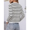 image:imageANRABESS Women Striped Cardigan Sweaters Button Down Cropped Knit Lady Jackets Coat 2026 Fall Outfits Trendy ClothesWhite Black Stripe
