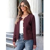image:imageANRABESS Women Striped Cardigan Sweaters Button Down Cropped Knit Lady Jackets Coat 2026 Fall Outfits Trendy ClothesWind Red