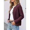 image:imageANRABESS Women Striped Cardigan Sweaters Button Down Cropped Knit Lady Jackets Coat 2026 Fall Outfits Trendy ClothesWind Red
