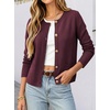 image:imageANRABESS Women Striped Cardigan Sweaters Button Down Cropped Knit Lady Jackets Coat 2026 Fall Outfits Trendy ClothesWind Red
