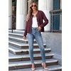 image:imageANRABESS Women Striped Cardigan Sweaters Button Down Cropped Knit Lady Jackets Coat 2026 Fall Outfits Trendy ClothesWind Red