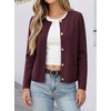 image:imageANRABESS Women Striped Cardigan Sweaters Button Down Cropped Knit Lady Jackets Coat 2026 Fall Outfits Trendy ClothesWind Red
