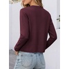 image:imageANRABESS Women Striped Cardigan Sweaters Button Down Cropped Knit Lady Jackets Coat 2026 Fall Outfits Trendy ClothesWind Red