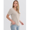 image:imageANRABESS Womens 100 Wool SweaterOffice Work V Neck Short Sleeve Sweaters Soft amp Lightweight Business Casual TopsApricot