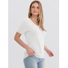 image:imageANRABESS Womens 100 Wool SweaterOffice Work V Neck Short Sleeve Sweaters Soft amp Lightweight Business Casual TopsBeige