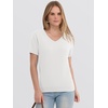 image:imageANRABESS Womens 100 Wool SweaterOffice Work V Neck Short Sleeve Sweaters Soft amp Lightweight Business Casual TopsBeige