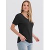image:imageANRABESS Womens 100 Wool SweaterOffice Work V Neck Short Sleeve Sweaters Soft amp Lightweight Business Casual TopsBlack