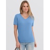 image:imageANRABESS Womens 100 Wool SweaterOffice Work V Neck Short Sleeve Sweaters Soft amp Lightweight Business Casual TopsBlue
