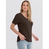 image:imageANRABESS Womens 100 Wool SweaterOffice Work V Neck Short Sleeve Sweaters Soft amp Lightweight Business Casual TopsBrown