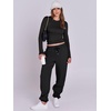 image:imageANRABESS Womens 2 Piece Sweatsuits Long Sleeve Tight Shirt Tops Joggers Fleece Sweatpants Sets 2026 Fall Sweat Lounge OutfitsBlack