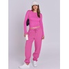 image:imageANRABESS Womens 2 Piece Sweatsuits Long Sleeve Tight Shirt Tops Joggers Fleece Sweatpants Sets 2026 Fall Sweat Lounge OutfitsHot Pink