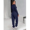 image:imageANRABESS Womens 2 Piece Sweatsuits Long Sleeve Tight Shirt Tops Joggers Fleece Sweatpants Sets 2026 Fall Sweat Lounge OutfitsNavy Blue