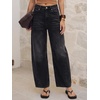 image:imageANRABESS Womens Barrel Jeans Mid Rise Wide Leg Denim Pants Casual Baggy Relaxed Fit Y2K Streetwear Boyfriend Ankle LengthBlack
