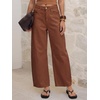 image:imageANRABESS Womens Barrel Jeans Mid Rise Wide Leg Denim Pants Casual Baggy Relaxed Fit Y2K Streetwear Boyfriend Ankle LengthCaramel