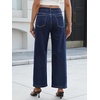 image:imageANRABESS Womens Barrel Jeans Mid Rise Wide Leg Denim Pants Casual Baggy Relaxed Fit Y2K Streetwear Boyfriend Ankle LengthDark Blue